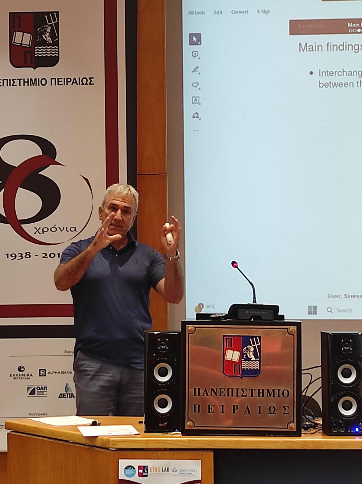 Presenting a paper at the Dialogues in Competition Law and Economics workshop at the University of Piraeus, Greece, July 1, 2024.