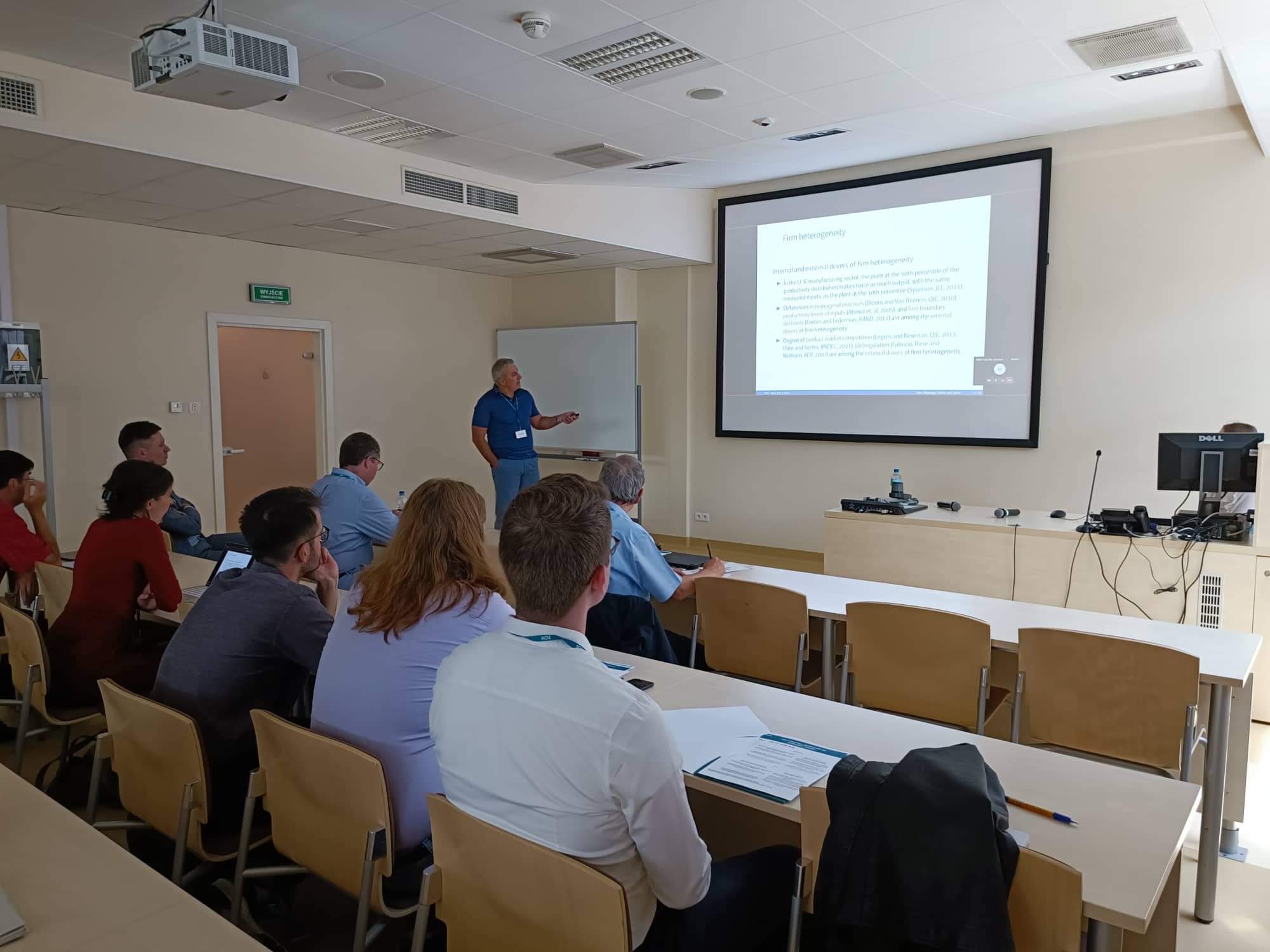 Presenting a paper at the European Workshop on Economic Theory (EWET), Warsaw School of Economics, Poland, 2022.